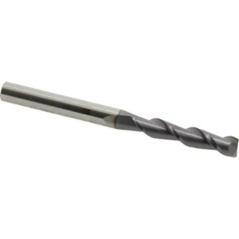 Accupro 1/4, 1-1/4 LOC, 1/4 Shank Diam, 3 OAL, 2 Flute, Solid Carbide Square End Mill Single End, AlTiN Finish, Spira...